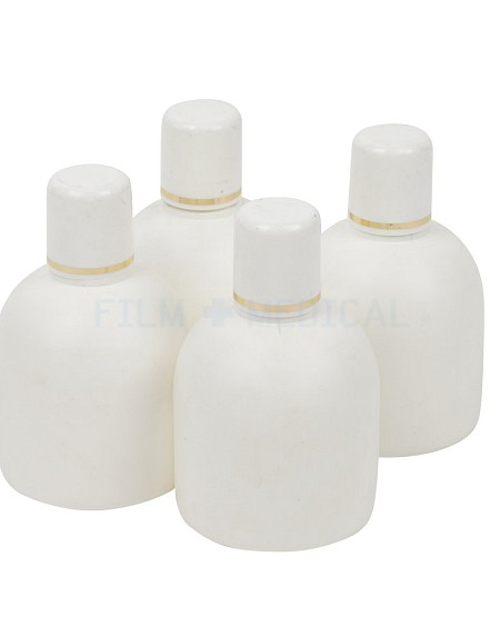 White Rounded Plastic Bottle 13cm Priced individually 